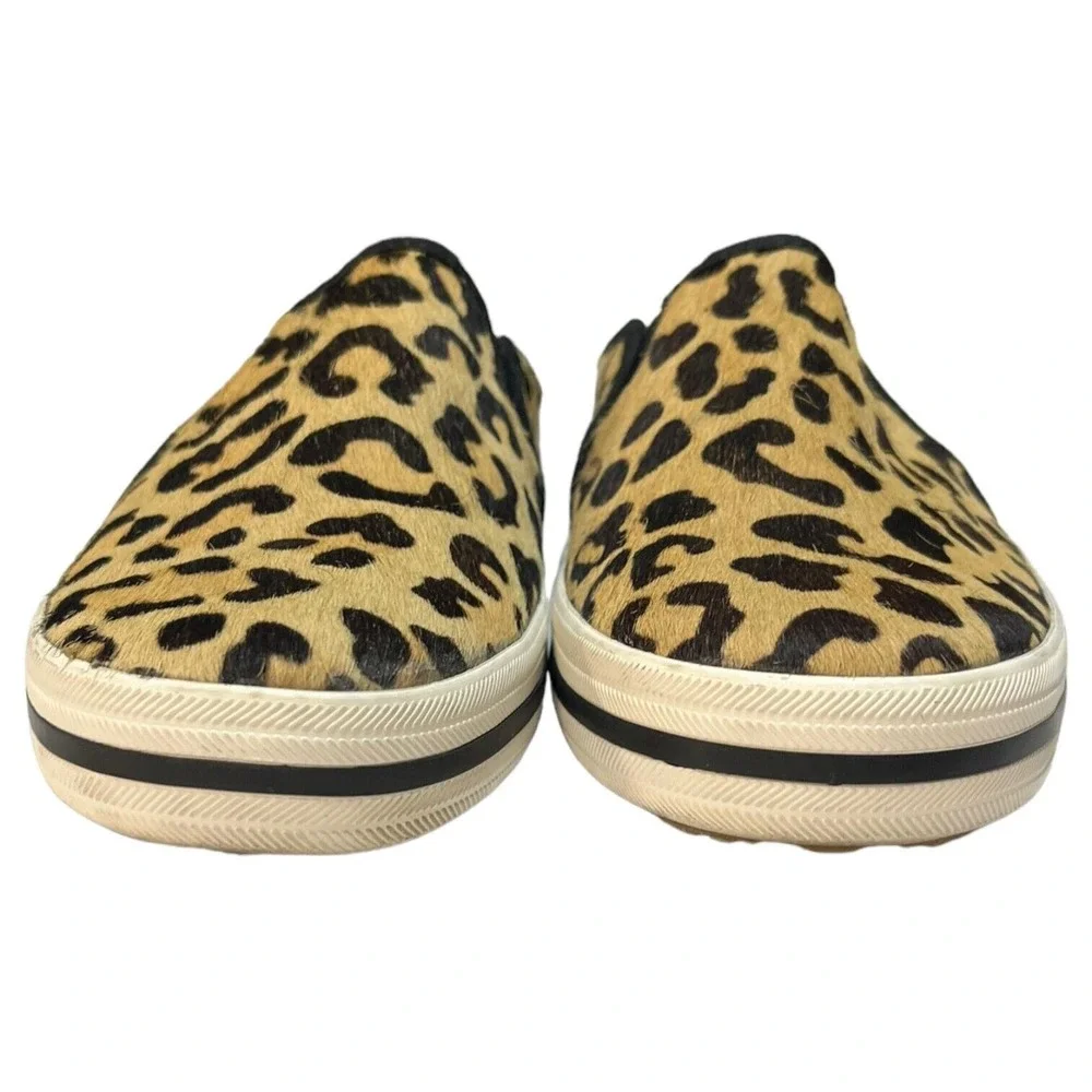 Keds Kate Spade New York Shoes Womens 7.5 Double Decker Mule Calf Hair Leopard - Picture 6 of 13